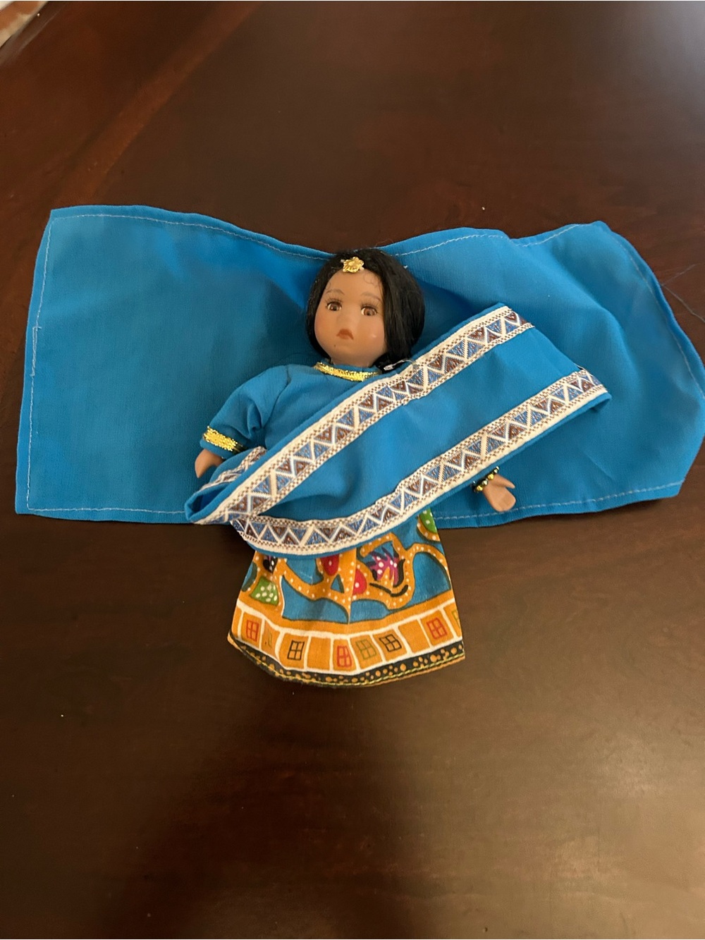 Barbara Lee Dolls of the World. Mini India porcelain doll.